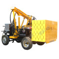 55KW wheeled mini fence post vibrating pile driver with air compressor